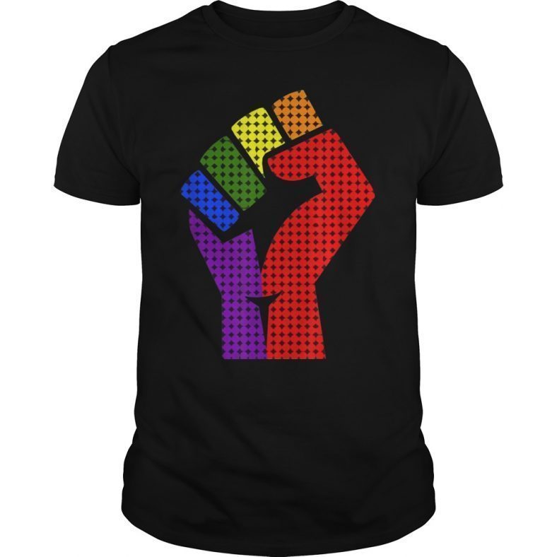 Resist Fist Rainbow Flag Gay Pride Shirts