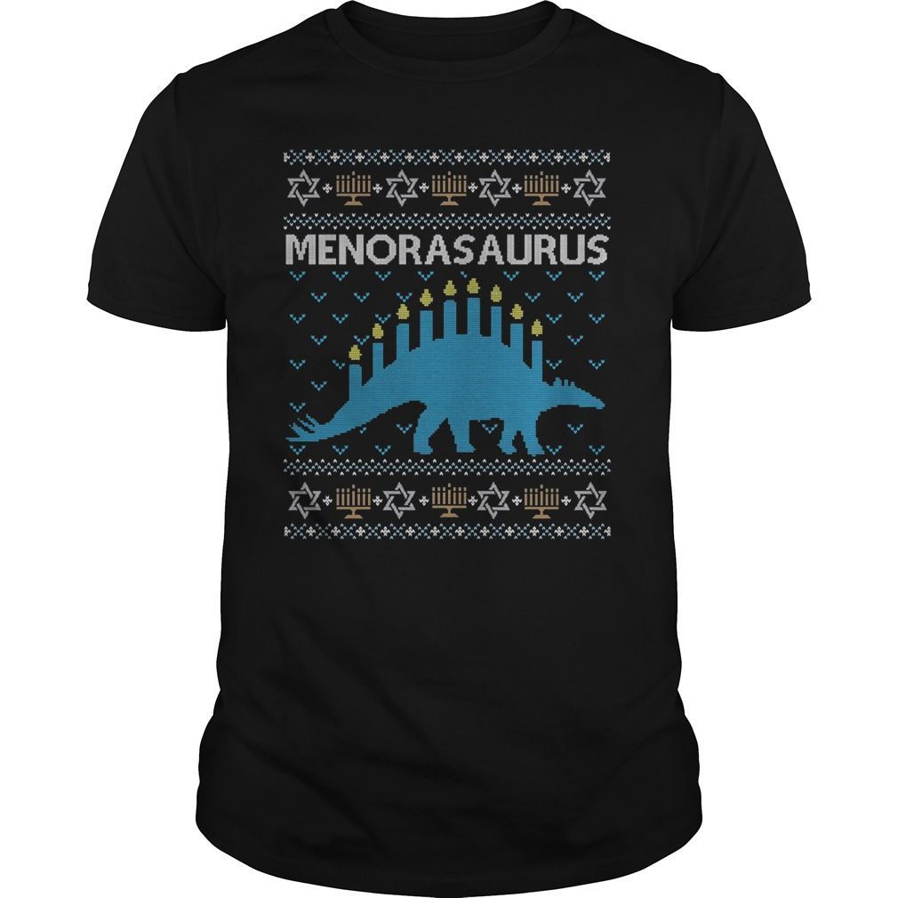 Hanukkah Dinosaur Menorasaurus T-Shirt
