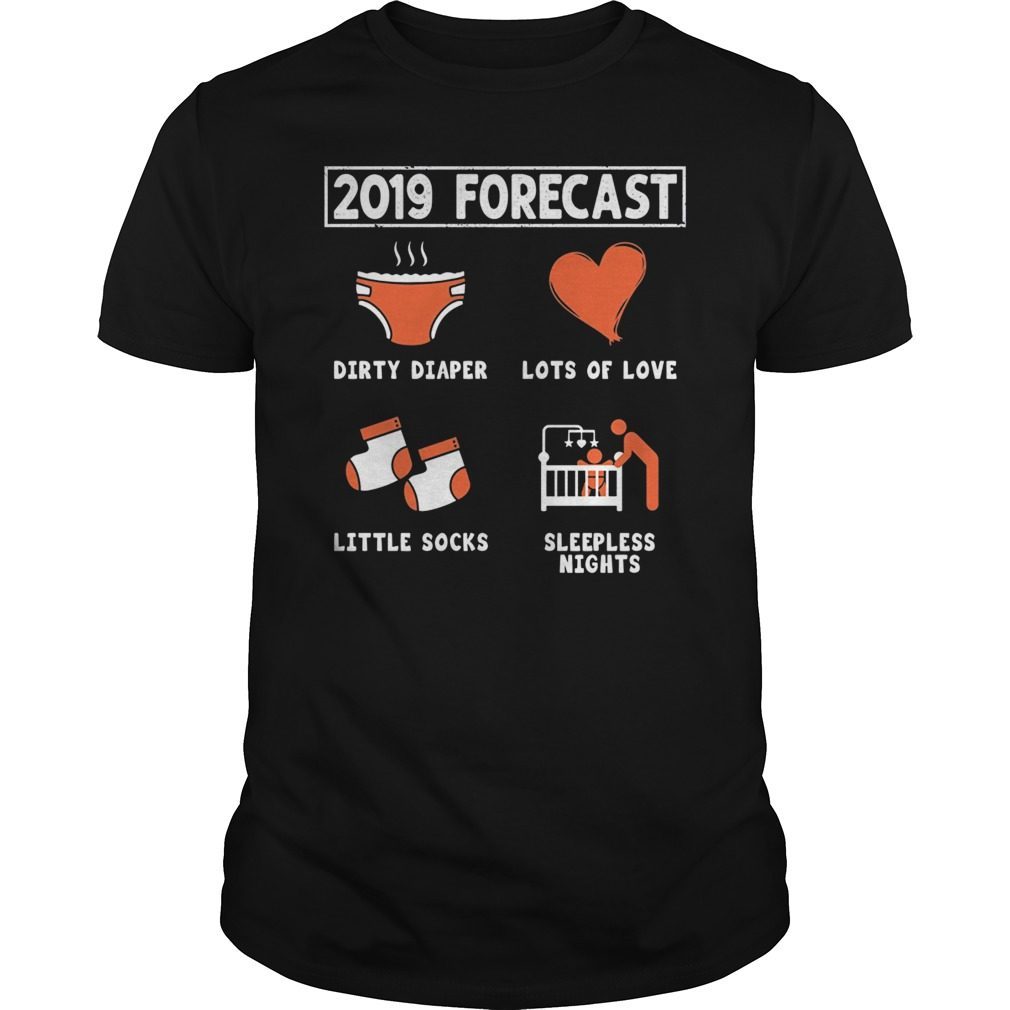 2019 Forecast New Mom Pregnancy Announcement T-Shirt