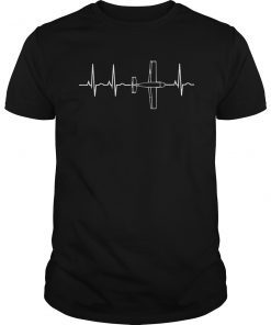 Airplane Pilot Shirt Pilot Heartbeat T-Shirt Flying Gift Tee
