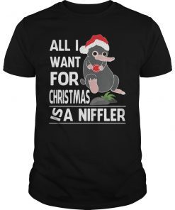 All I Want For Christmas Is A Niffler Funny Shirt Merry Xmas
