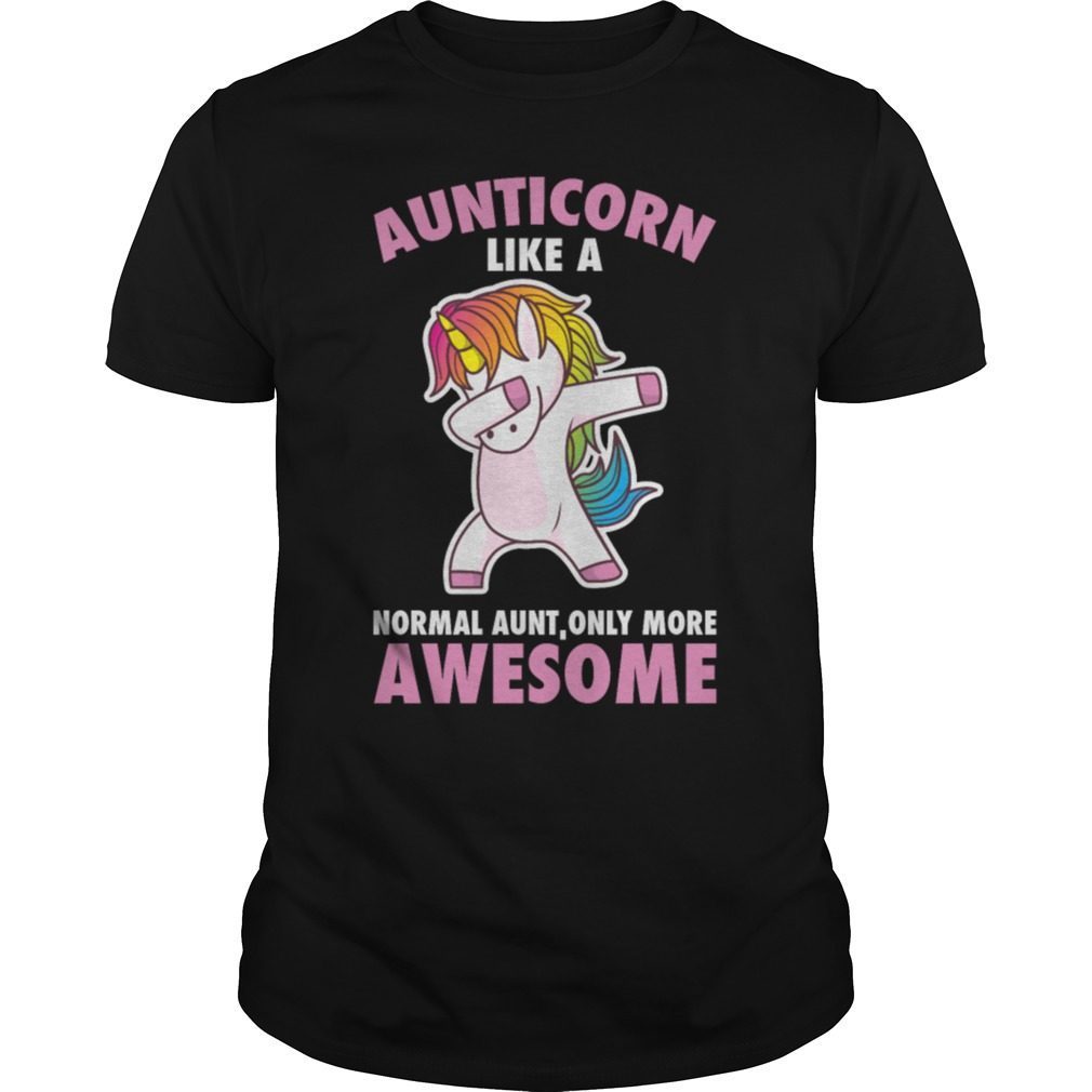 Awesome Dabbing Aunticorn Rainbow Aunt Dance Gift T-Shirt
