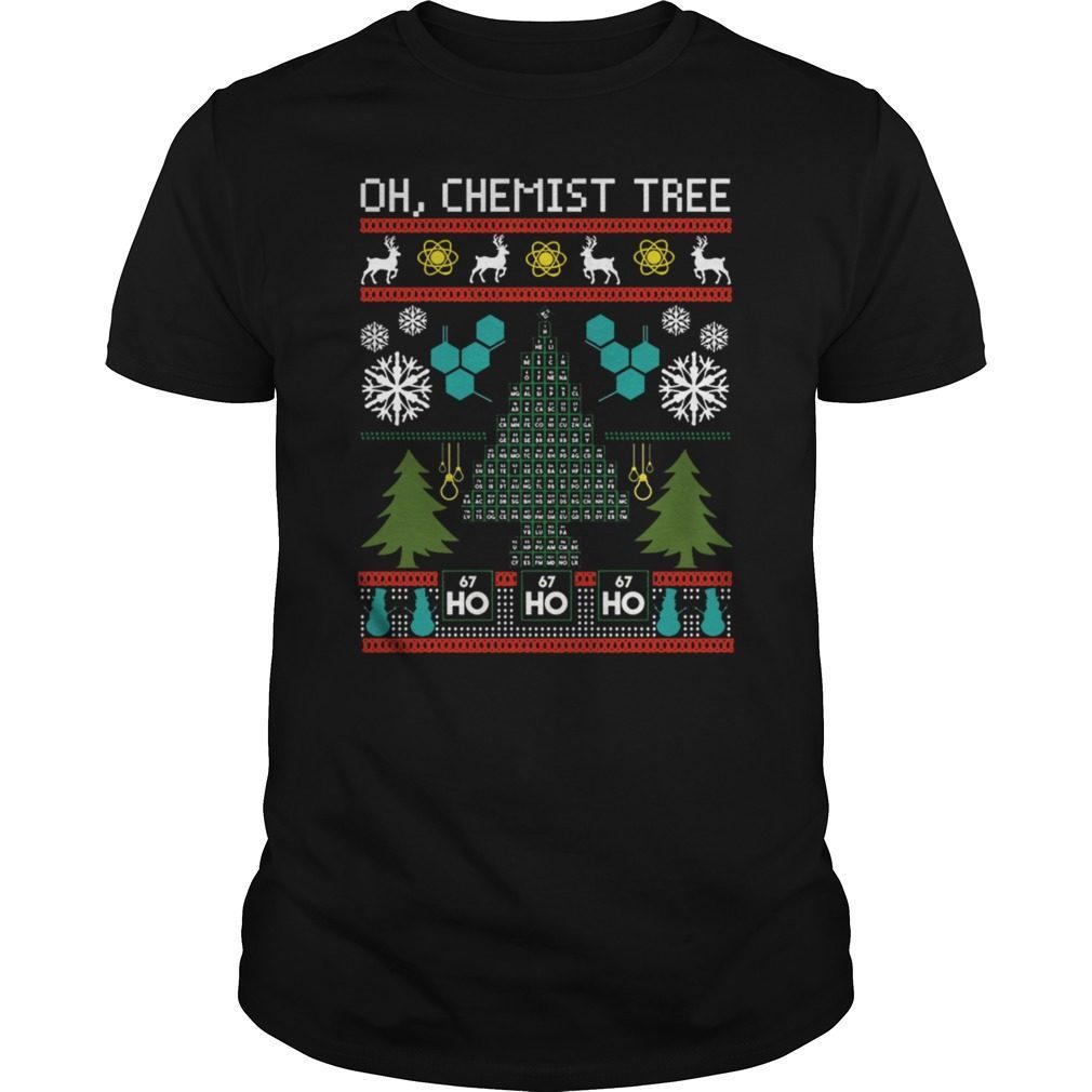 Chemist Tree Shirt Oh Chemistry Tree Christmas T-Shirt