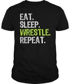 Eat Sleep Wrestle Repeat Wrestling T-Shirt
