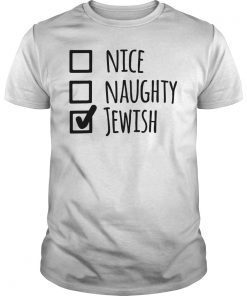 Funny Jewish Holiday Tee Shirt On Christmas Hanukkah Gift