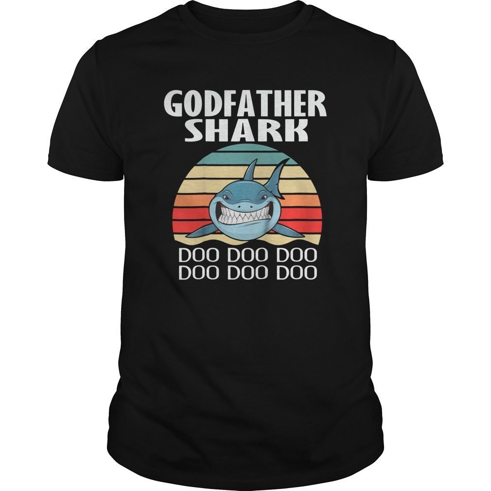 Godfather Shark T-Shirt Doo Doo Doo - Matching Family Gift Shirt