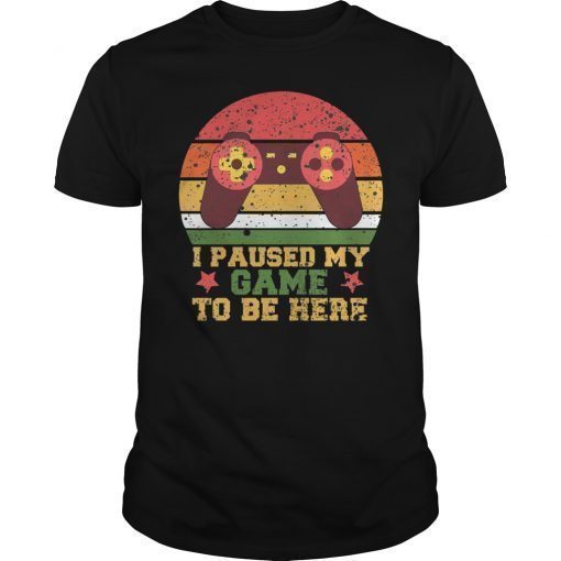 I Paused My Game to be Here Vintage Retro T-Shirt
