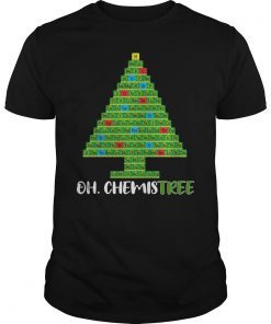 Oh Chemist Tree Merry Christmas Ugly Sweater Chemistry TShirt