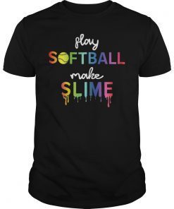 Play Softball Make Slime Watercolor T-Shirt for men woman