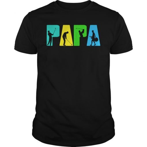 Retro Golfing Papa Tee Shirt