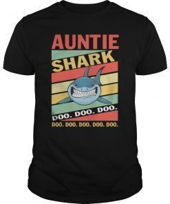 Retro Vintage Auntie Shark T Shirt