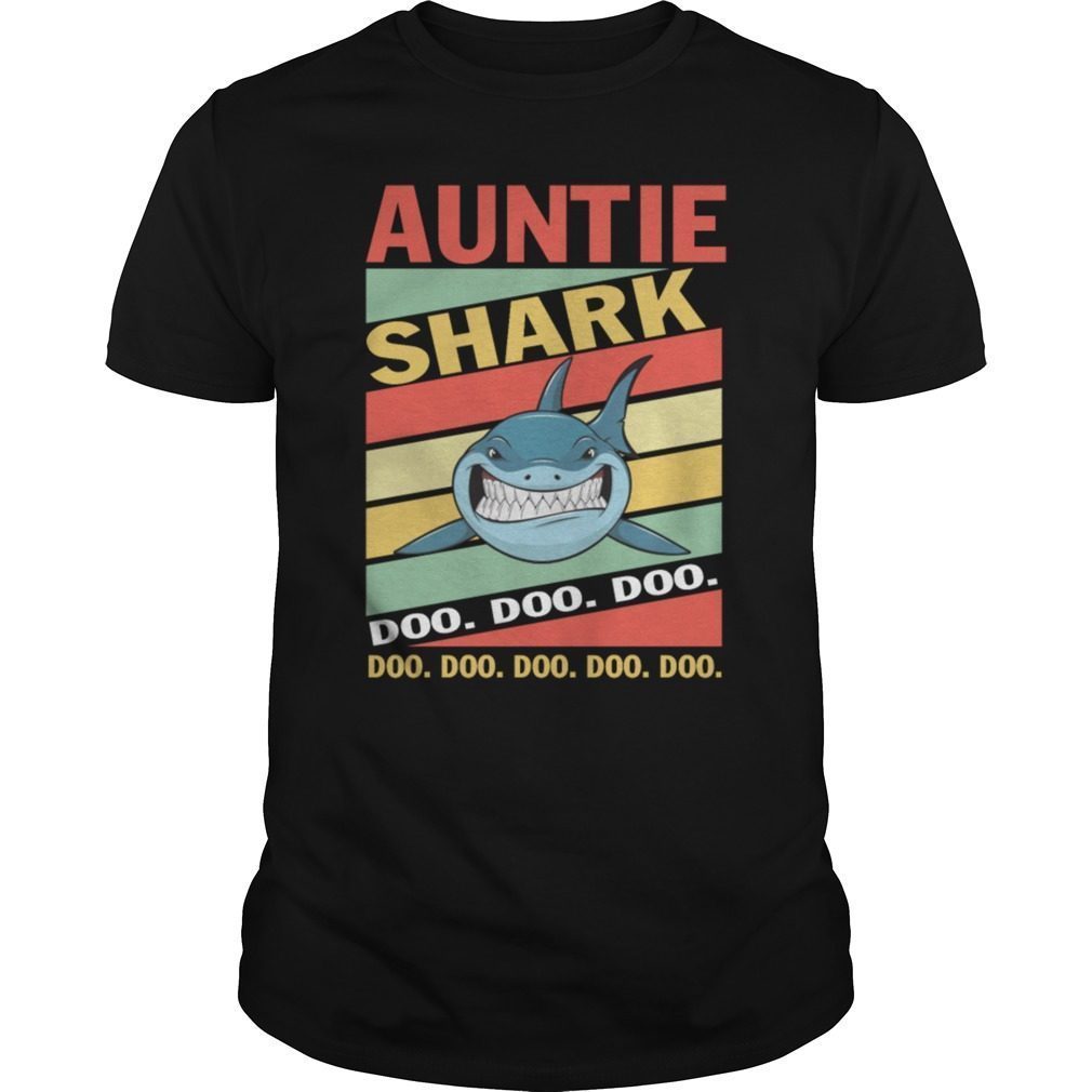 Retro Vintage Auntie Shark T Shirt
