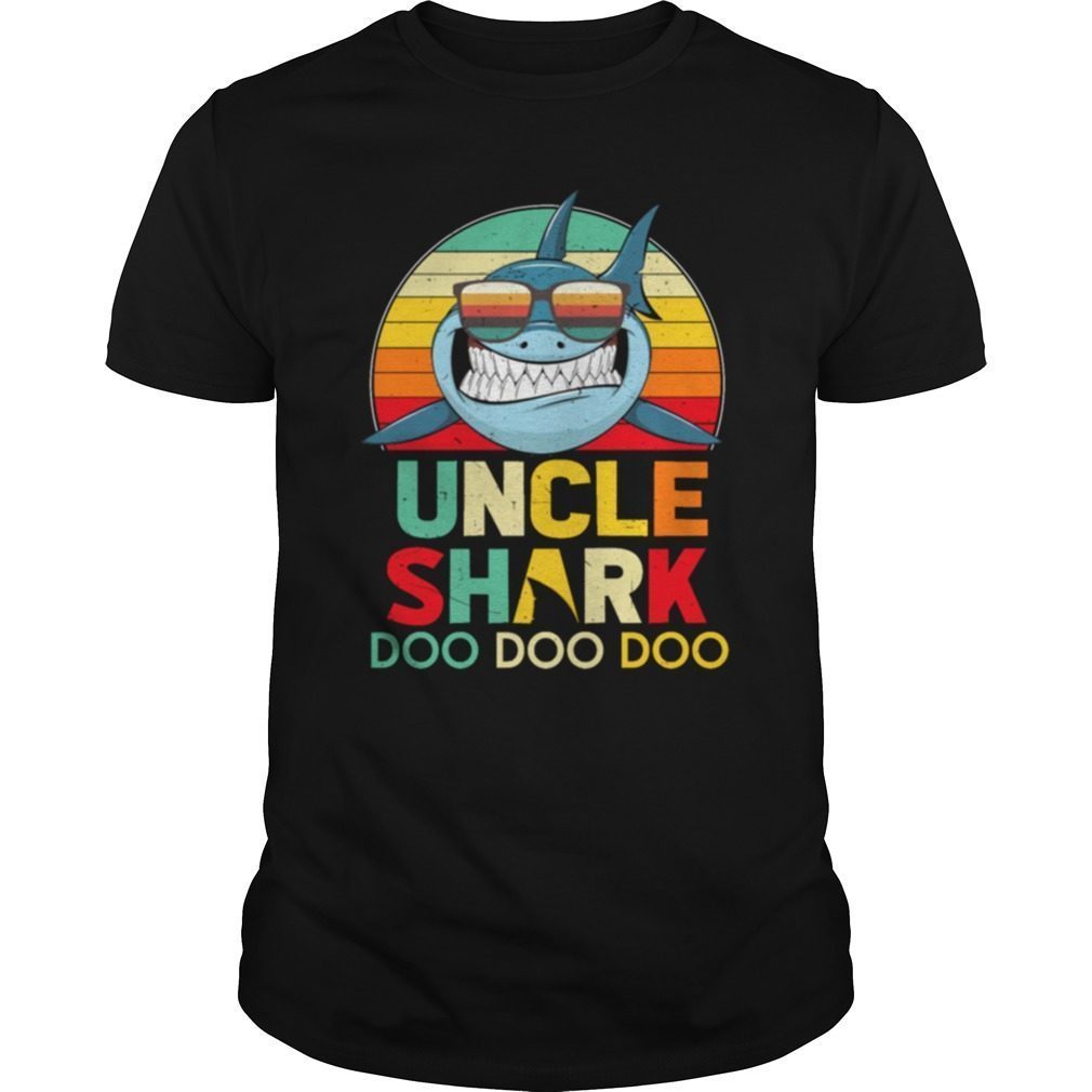 Retro Vintage Uncle Shark TShirt Funny Gifts Family