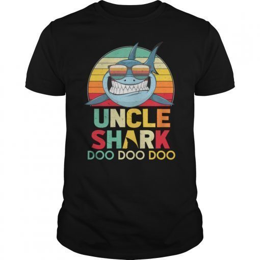 Retro Vintage Uncle Sharks Doo Doo Doo T-Shirt