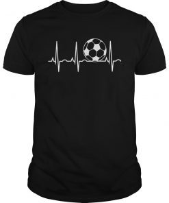 Soccer Heartbeat T-Shirt - Soccer Ball Heartbeat Tee