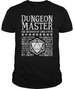 The Dungeons T-Shirt Dragon Master for Men Women Shirt