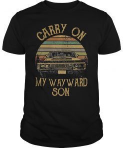 Vintage Carry On My Wayward Son Funny T-Shirt