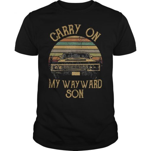 Vintage Carry On My Wayward Son Funny T-Shirt