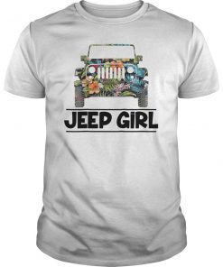 Vintage Flower Jeep Girl Shirt- Summer Funny Gift