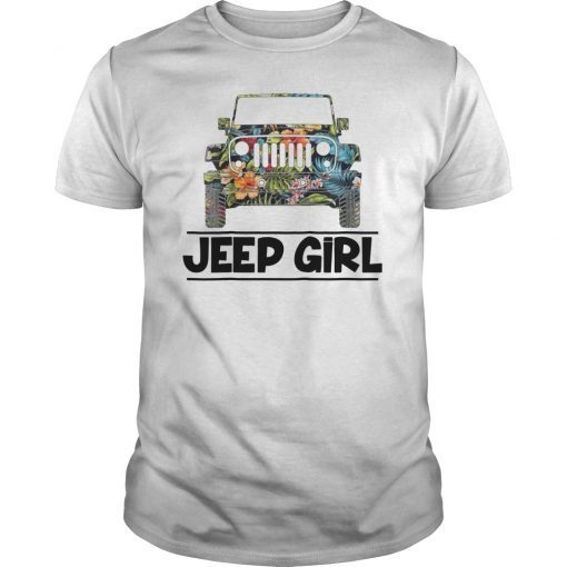 Vintage Flower Jeep Girl Shirt- Summer Funny Gift