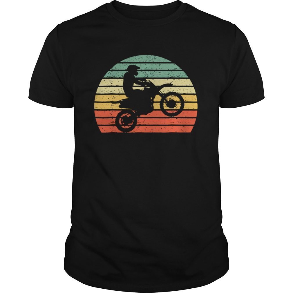 Vintage Motocross Dirt Bike Shirt Silhouette Retro T-Shirt