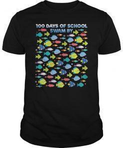 100 Days Of School Swam By School Of Fish Shirt
