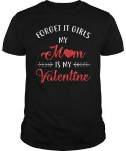 Boys Valentines Day Shirt Mom Is My Valentine Men Kids Funny