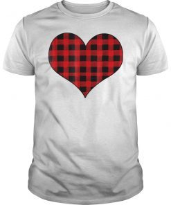 Buffalo Plaid Heart Valentine Day Shirt