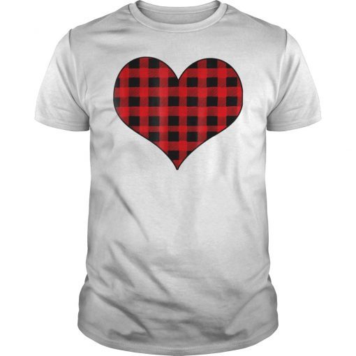 Buffalo Plaid Heart Valentine Day Shirt