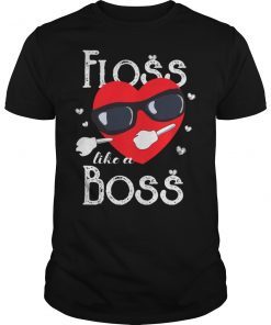 Floss Like A Boss Valentines Day Shirt