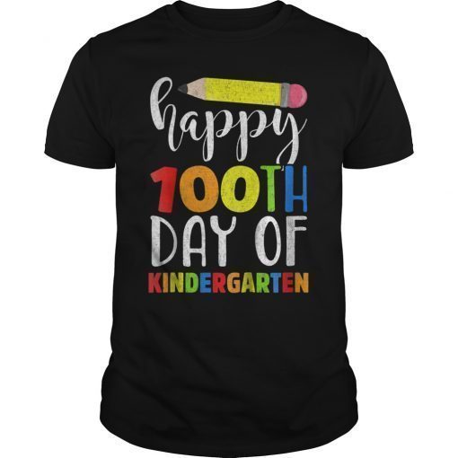 Happy 100th Day Of Kindergarten Funny T-Shirt