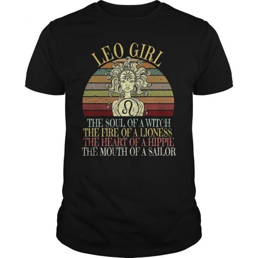 Leo Girl Zodiac Sign Shirt July August Women