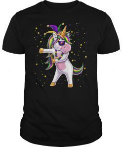 Mardi Gras Flossing Unicorn Shirt