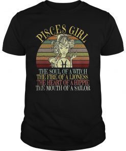 Pisces Girl Zodiac Shirt February March Women