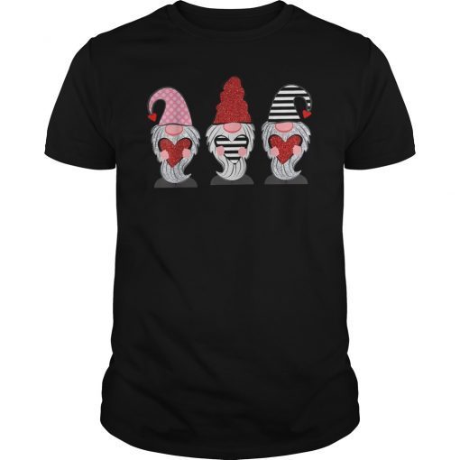 Three Gnomes Holding Hearts Shirt