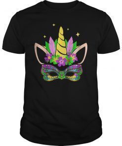 Unicorn and Mask Mardi Gras Shirt