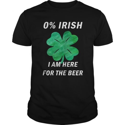 0% Irish Vintage St. Patricks Day Tee I Am Here for the Beert-shirt