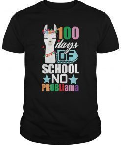 100th Day Of School Shirt No Prob Llama Funny Kids Teacher