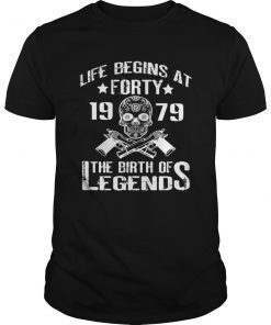 1979 skull style 40th gift shirt