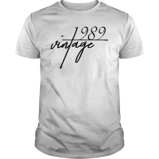 30th Birthday Tshirt, Vintage 1989 Shirt, Gift Idea