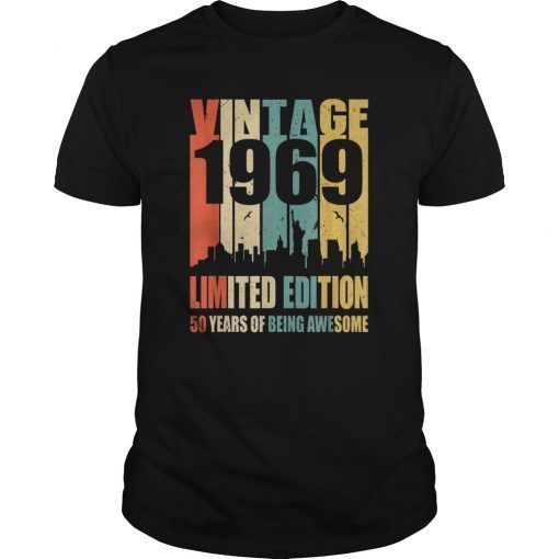 50th Gift Idea Vintage 1969 T Shirt For Men Women