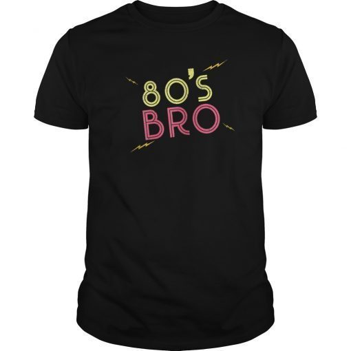 80s Bro Retro Neon Party Costume Alcohol Drinking T-Shirt