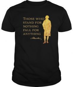 Alexander Hamilton Quote Shirt Gold Silhouette T-Shirt