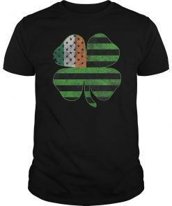 American Flag Shamrock St Patricks Day Long Sleeve T Shirt