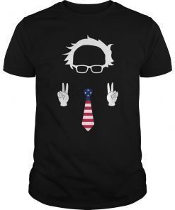 Bernie Sanders Peace Hair & Glasses T-Shirt Feel the Bern