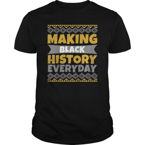 Black History T Shirt African Pride Month Dashiki Print Gift