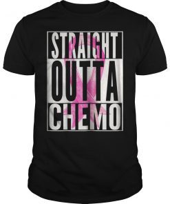 Breast Cancer Awareness T Shirt STRAIGHT OUTTA CHEMO Funny
