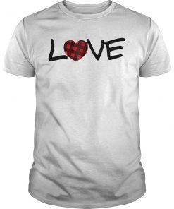 Buffalo Plaid Heart love valentines day lover shirt