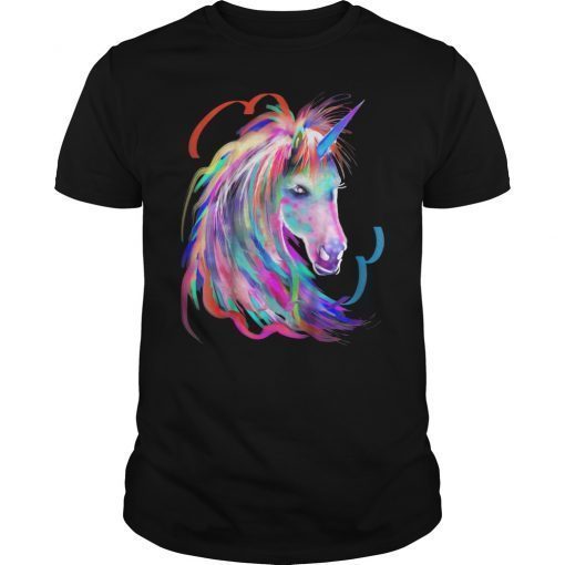 Colorful Rainbow Cute Unicorn Funny Shirt
