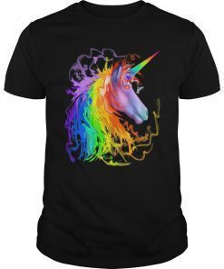 Colorful Rainbow Cute Unicorn Gift Shirt